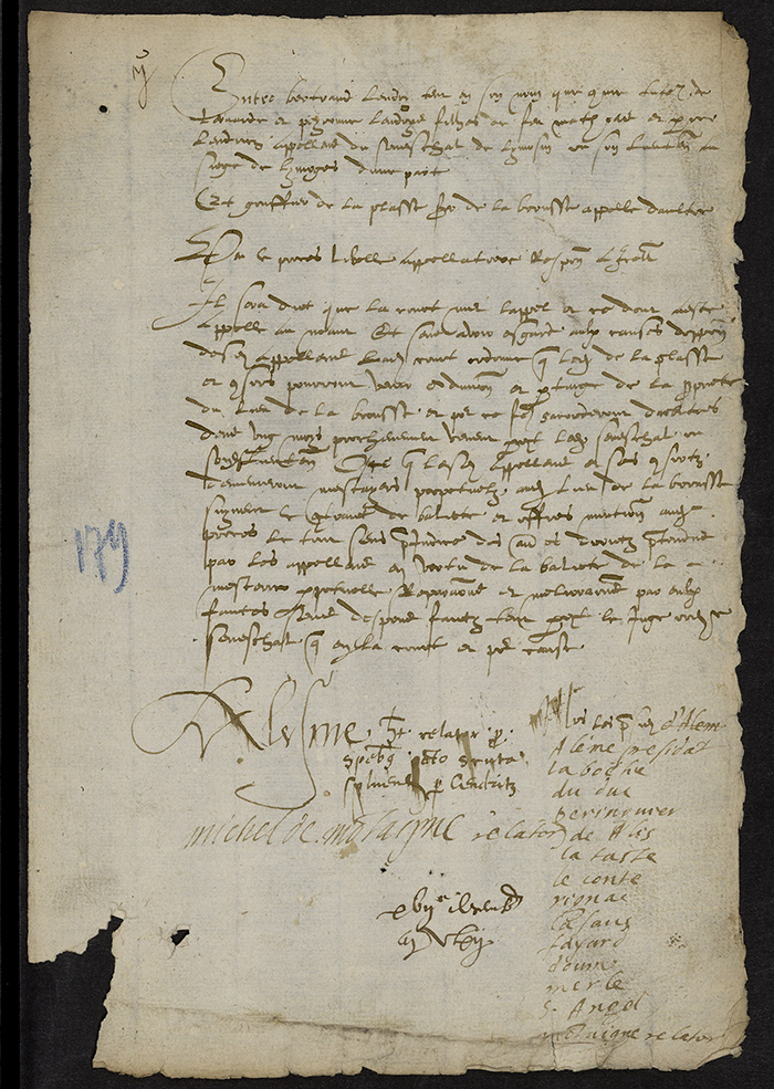 [Arrêt du Parlement de Bordeaux, 17 décembre 1562]