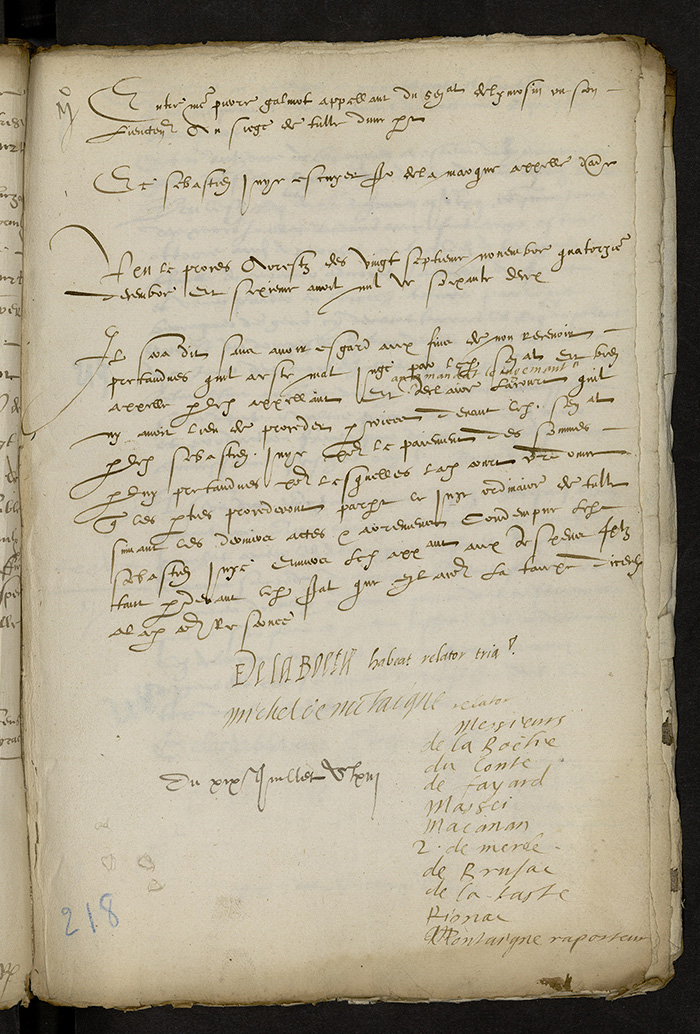 [Arrêt du Parlement de Bordeaux, 19 juillet 1563]