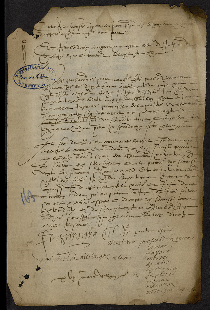 [Arrêt du Parlement de Bordeaux, 16 mars 1563 (1564 n. st.)]