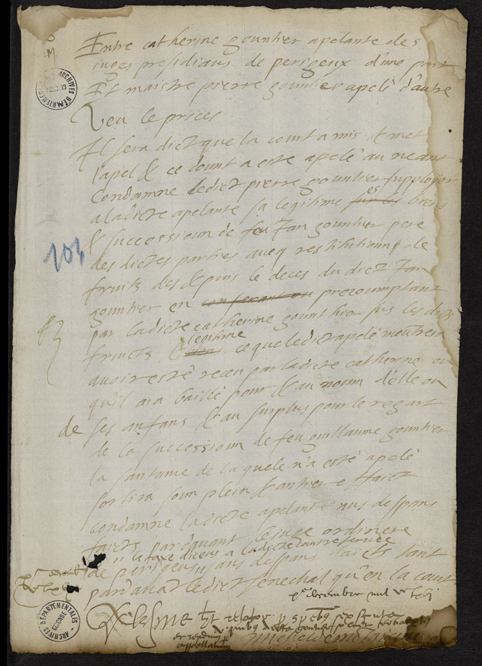 [Arrêt du Parlement de Bordeaux, 10 décembre 1566]