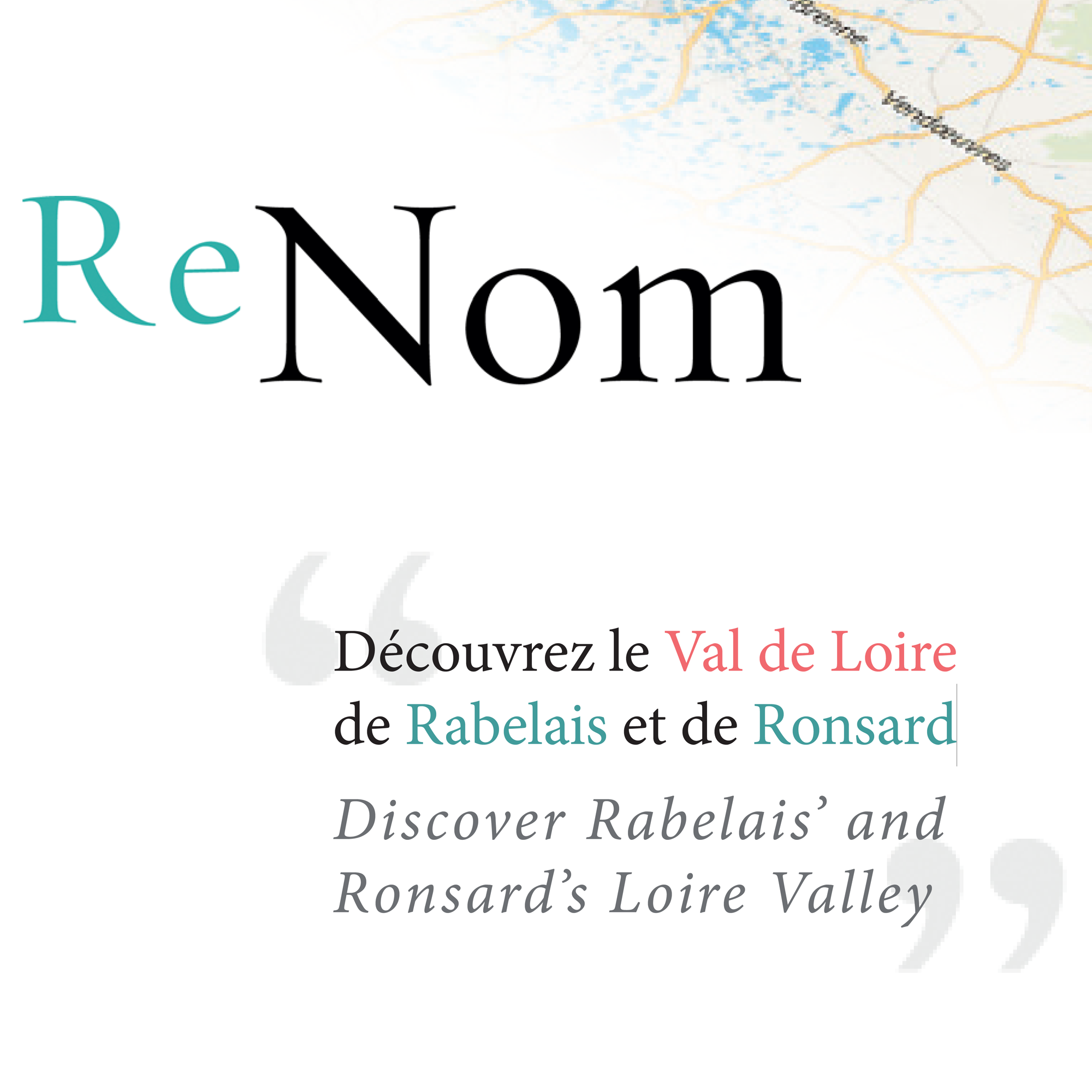 logo Renom, dcouvrez le Val de Loire de Rabelais et de Ronsard. Discover Rabelais' and Ronsard's Loire Valley