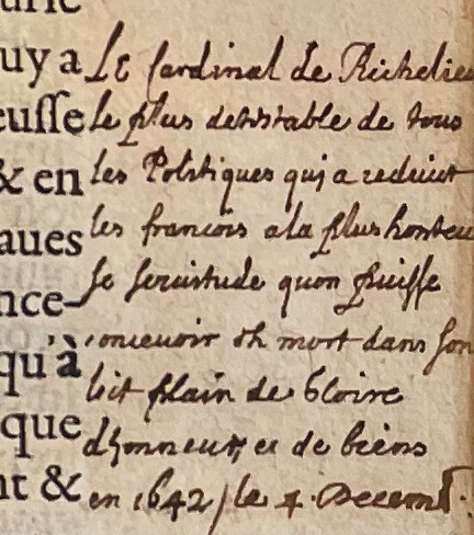 3.a - p.35, Livre I. Note de La Mure. Les Essais, 1595. Exemplaire Laval.