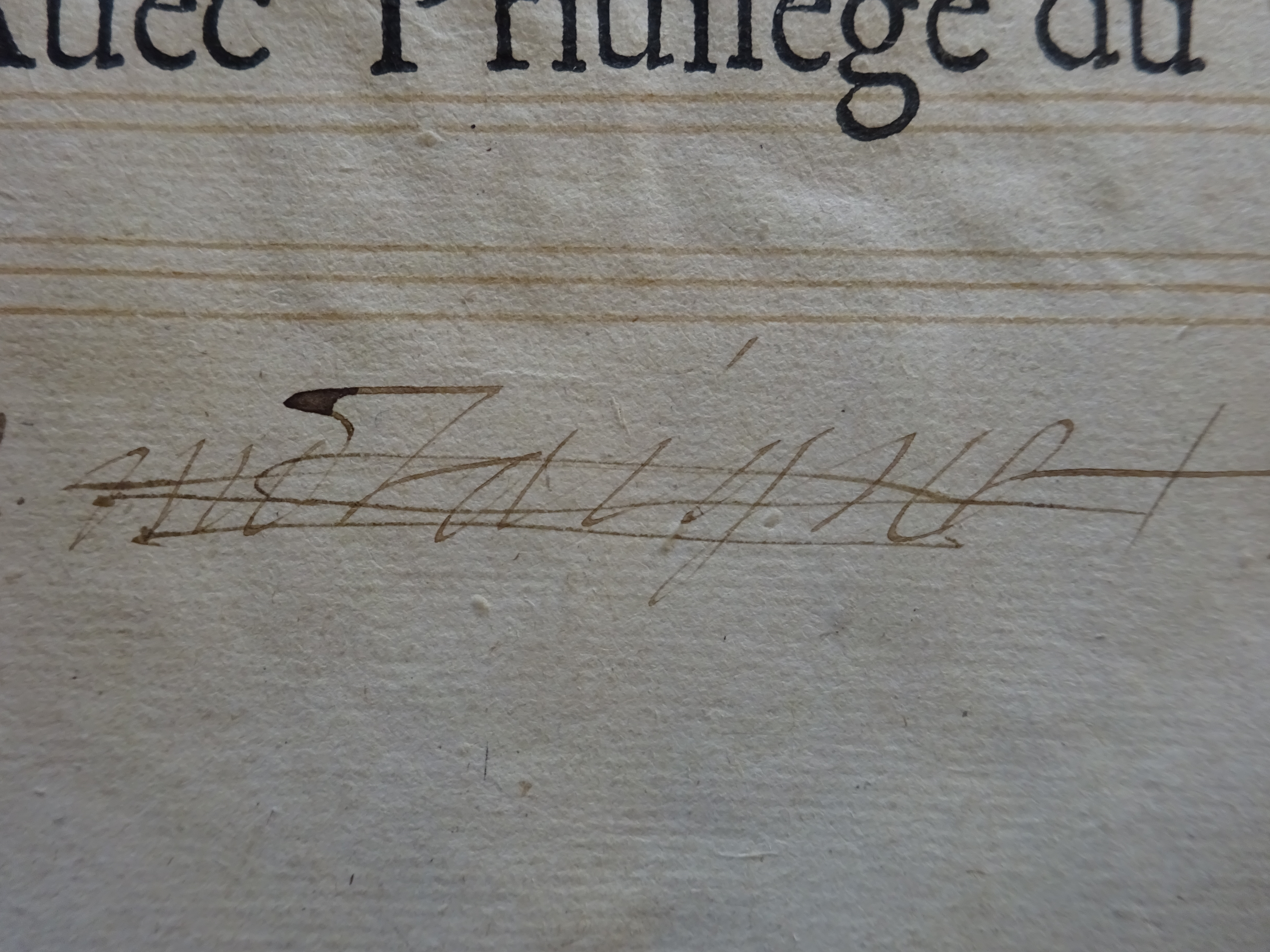 Signature de Montaigne. Photo A. Legros