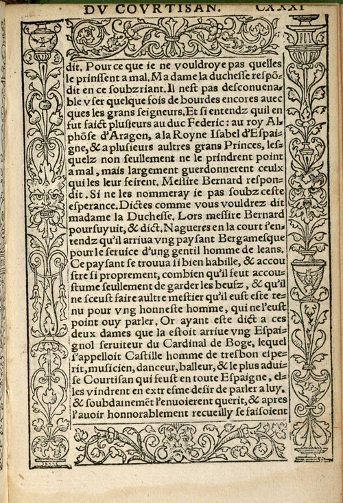 Le Courtisan, traduit par Jacques Colin, Lyon, 1538